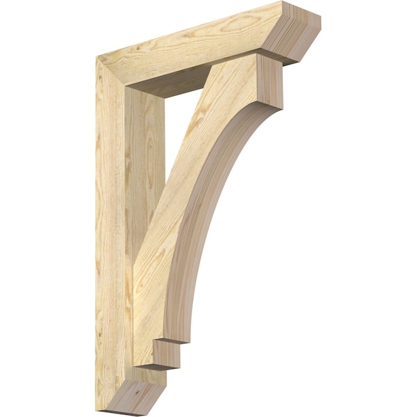 Ekena Millwork Imperial Slat Rough Sawn Bracket w/ Offset Brace, Douglas Fir, 6"W x 24"D x 36"H BKT0604X24X36IMP06RDF - main